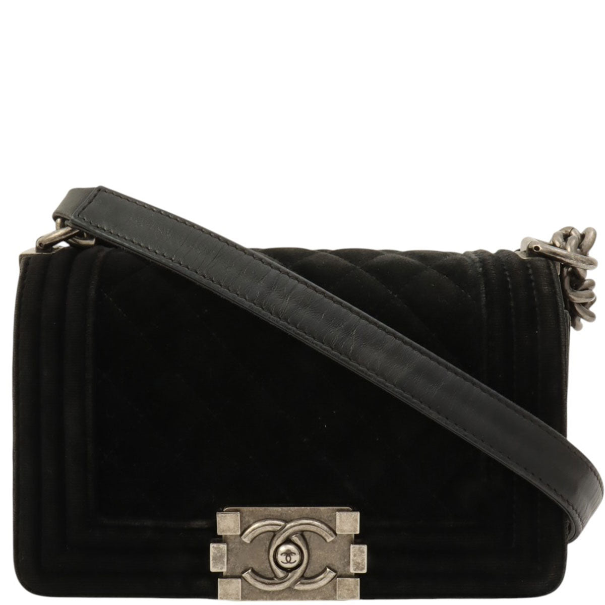 Around 2014 Velvet Boy Chanel Chain Shoulder Bag Black