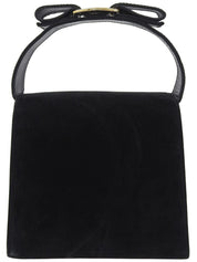 スエードヴァラリボン2wayバッグ ブラック