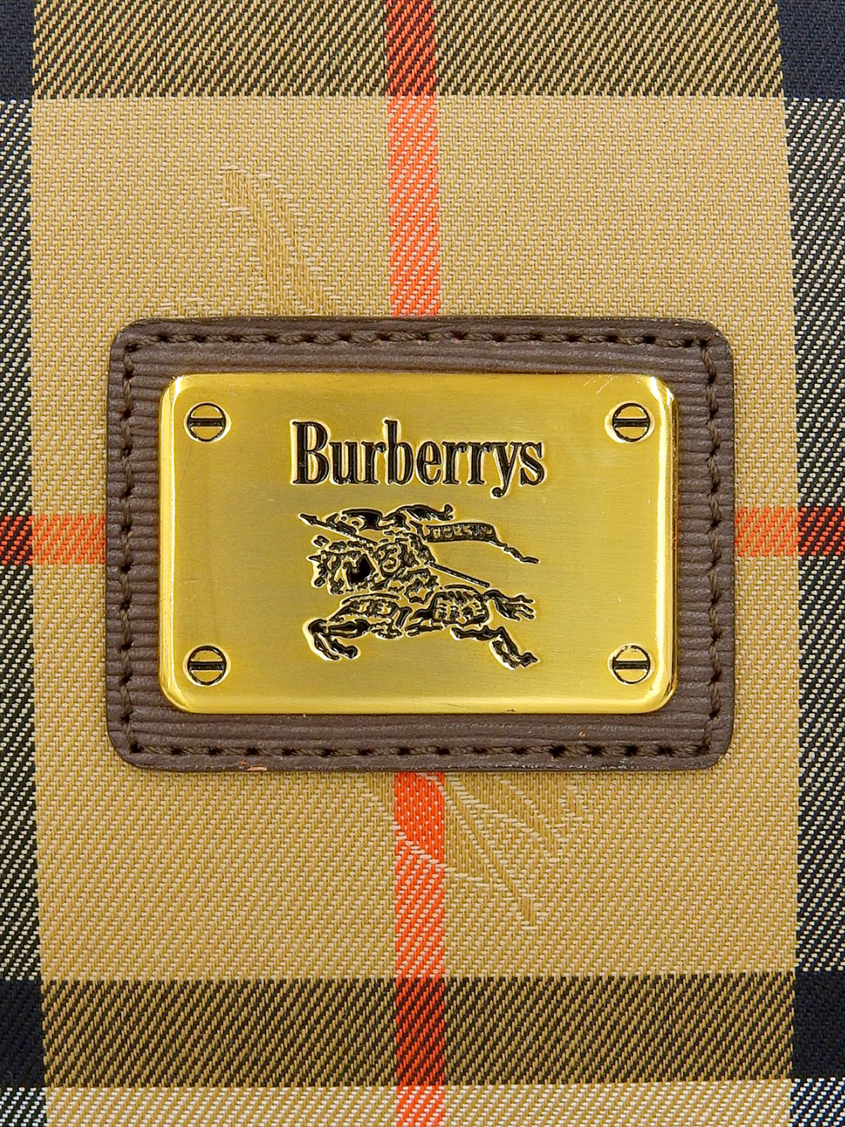 Nova Check Pattern Boston Bag in Brown/Multi