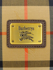 Nova Check Pattern Boston Bag in Brown/Multi