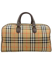 Nova Check Pattern Boston Bag in Brown/Multi