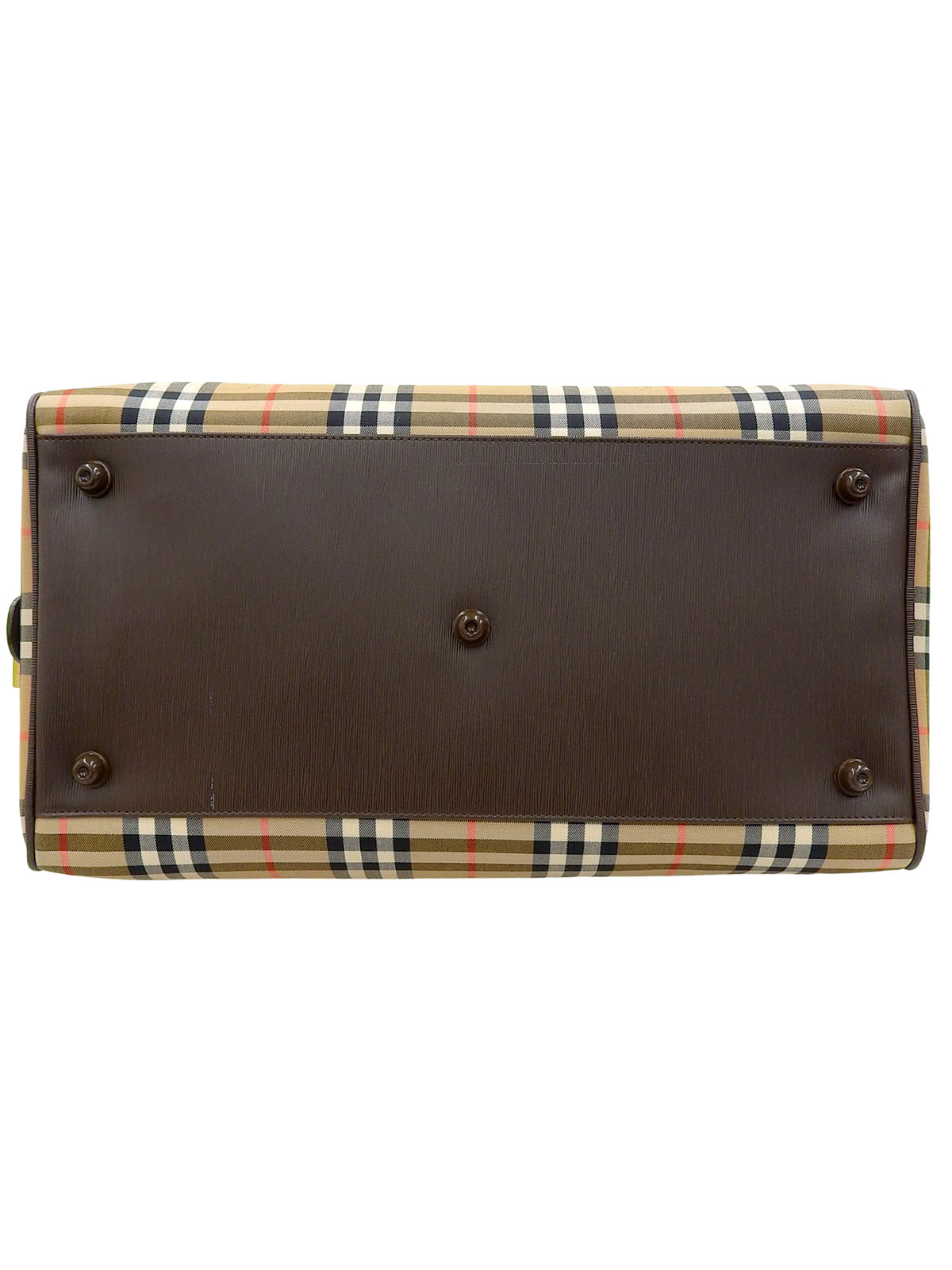 Nova Check Pattern Boston Bag in Brown/Multi