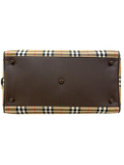 Nova Check Pattern Boston Bag in Brown/Multi