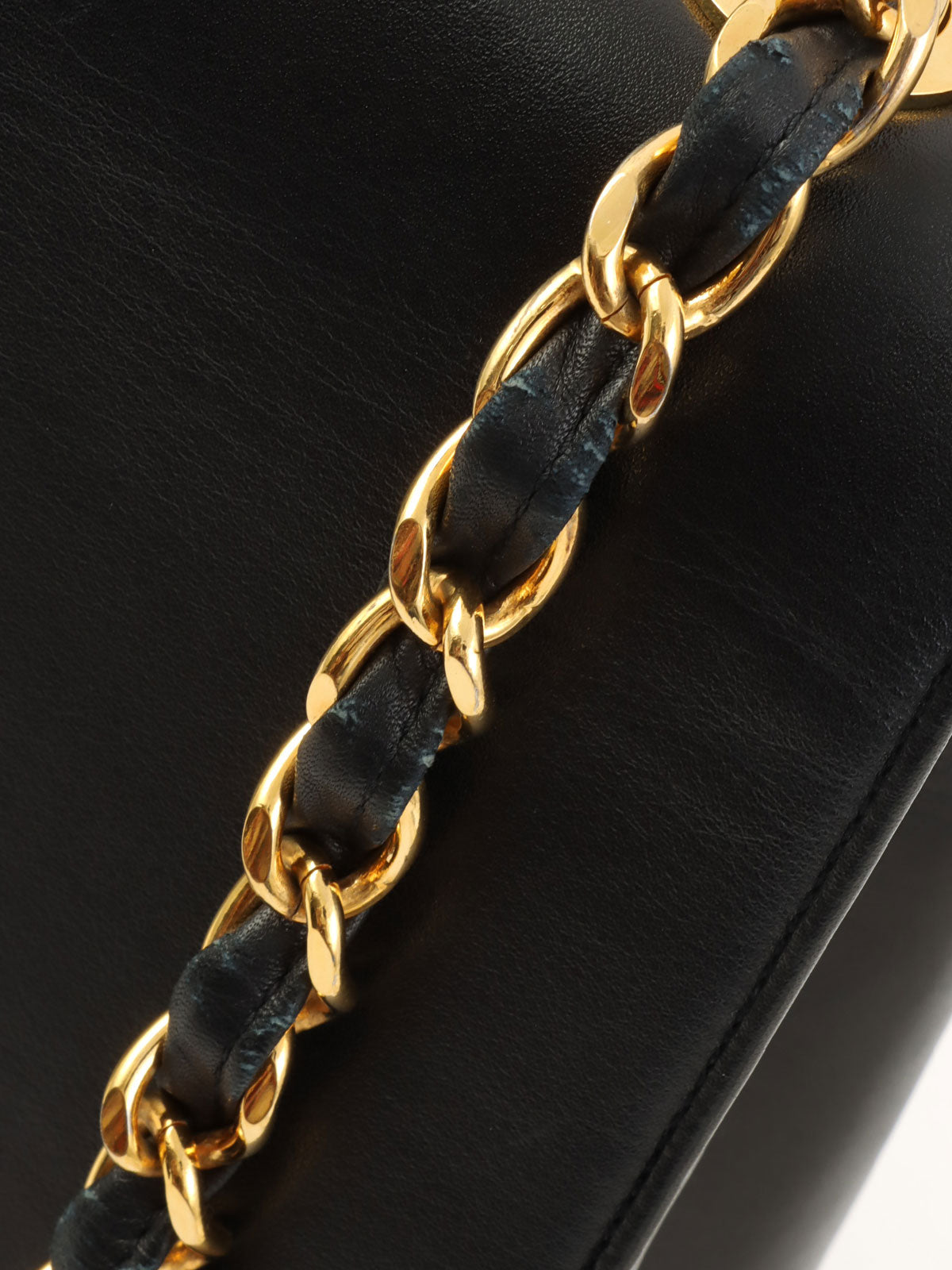 1992年頃製 CCマークステッチクラシックフラップマキシ ブラック