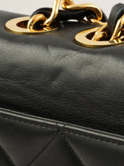 1992 CC Mark Stitch Classic Flap Maxi in Black