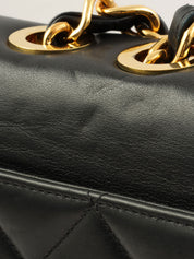 1992 CC Mark Stitch Classic Flap Maxi in Black