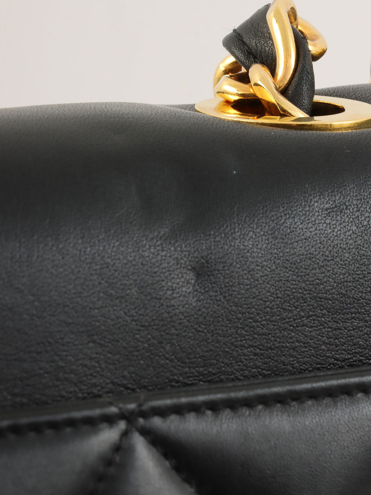 1992 CC Mark Stitch Classic Flap Maxi in Black