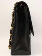 1992 CC Mark Stitch Classic Flap Maxi in Black