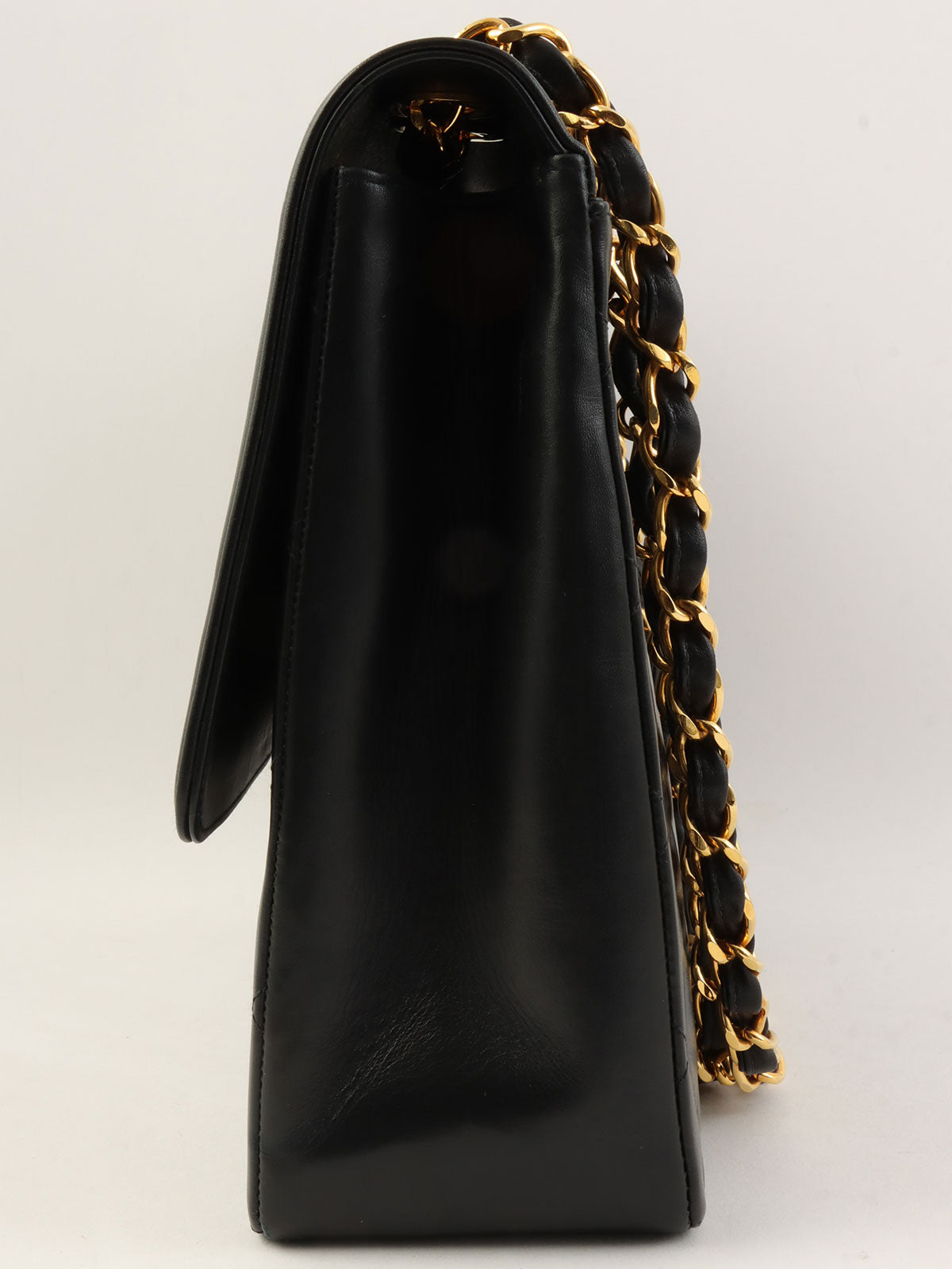 1992 CC Mark Stitch Classic Flap Maxi in Black