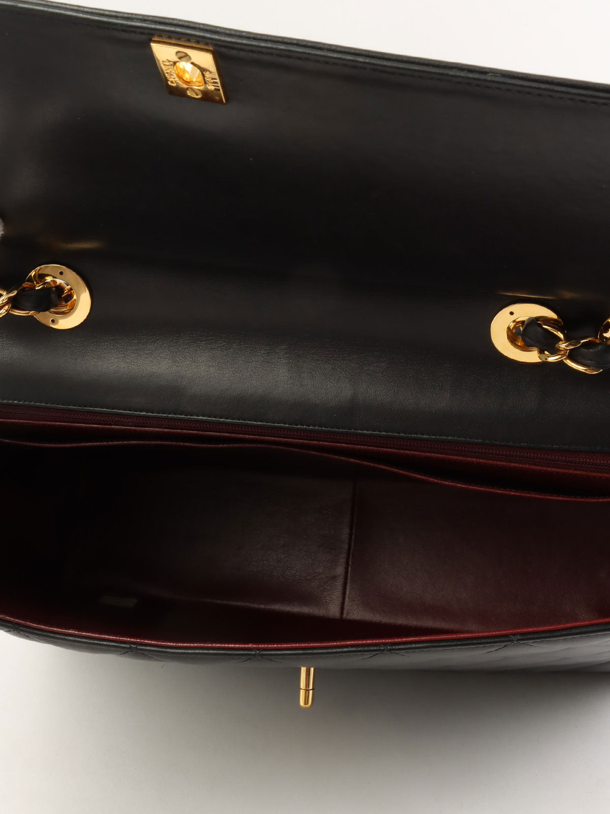 1992 CC Mark Stitch Classic Flap Maxi in Black