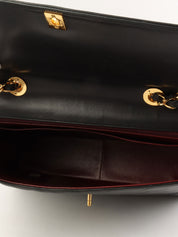 1992 CC Mark Stitch Classic Flap Maxi in Black