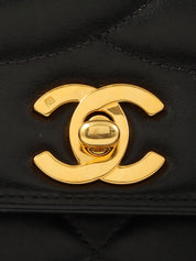 1992 CC Mark Stitch Classic Flap Maxi in Black