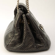 Around 2007 Made Perforated 2.55 Chain Shoulder Bag Black