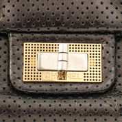 Around 2007 Made Perforated 2.55 Chain Shoulder Bag Black