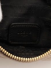 Anagram Embossed Shoulder Bag Metallic Grey