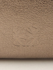 Anagram Embossed Shoulder Bag Metallic Grey