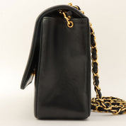 Mademoiselle Stitch CC Turn-Lock Chain Shoulder Bag, Black, manufactured circa 1998