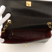 Mademoiselle Stitch CC Turn-Lock Chain Shoulder Bag, Black, manufactured circa 1998