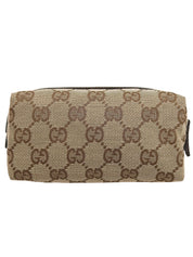 キャンバスGGパターンポーチ ブラウン