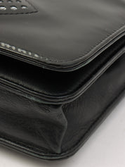 Circa 2009 Rhinestone CC Mark Chain Wallet Black