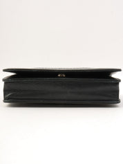 Circa 2009 Rhinestone CC Mark Chain Wallet Black