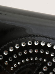 Circa 2009 Rhinestone CC Mark Chain Wallet Black