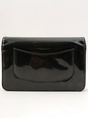 Circa 2009 Rhinestone CC Mark Chain Wallet Black