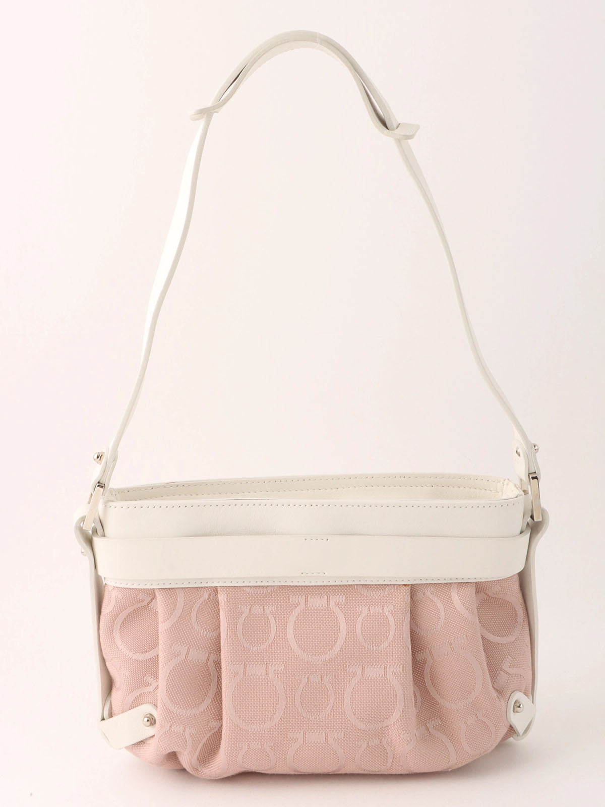 ガンチーニパターンワンショルダーバッグ ピンク/ホワイト