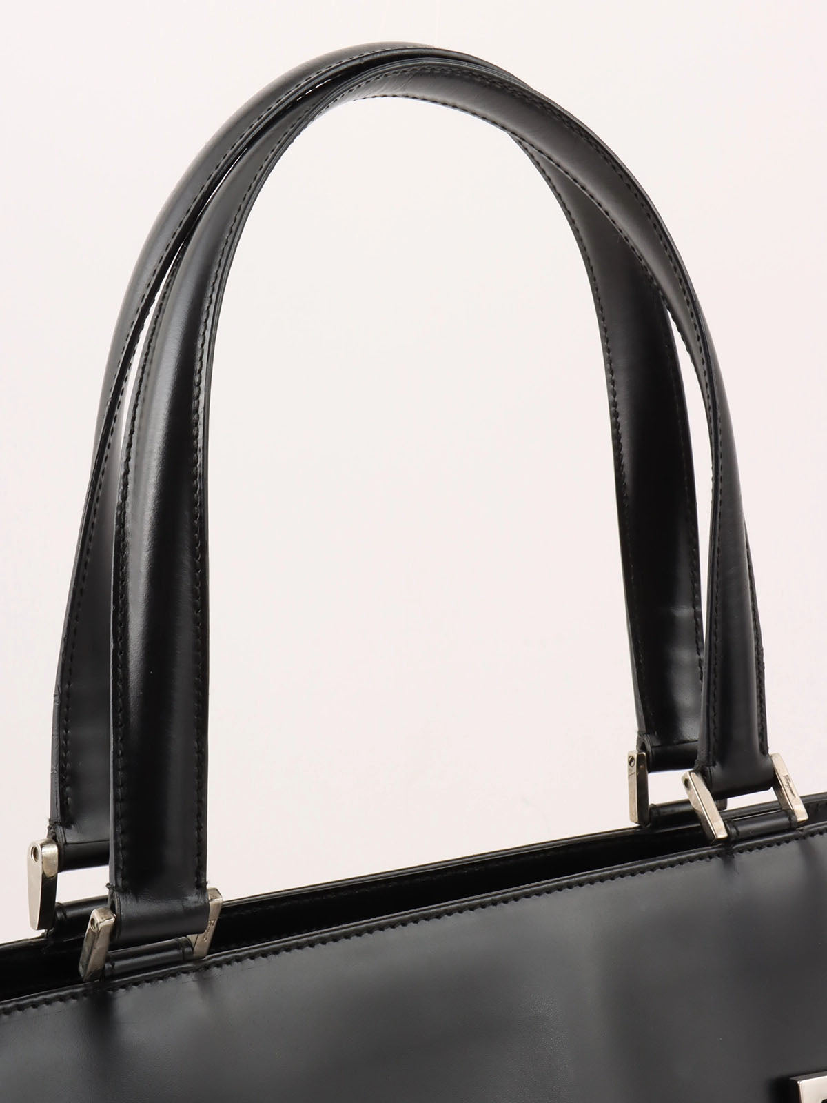 Gancini Plate 2-Way Bag Black