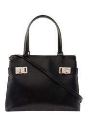 Gancini Plate 2-Way Bag Black