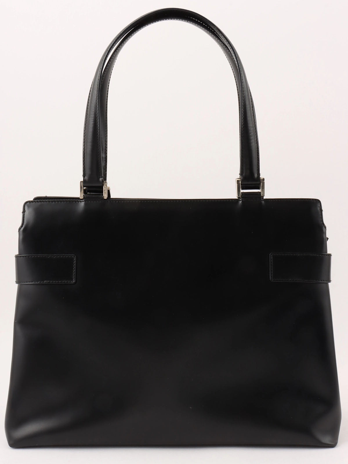 Gancini Plate 2-Way Bag Black