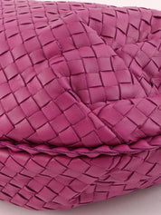 紫色编织单肩包