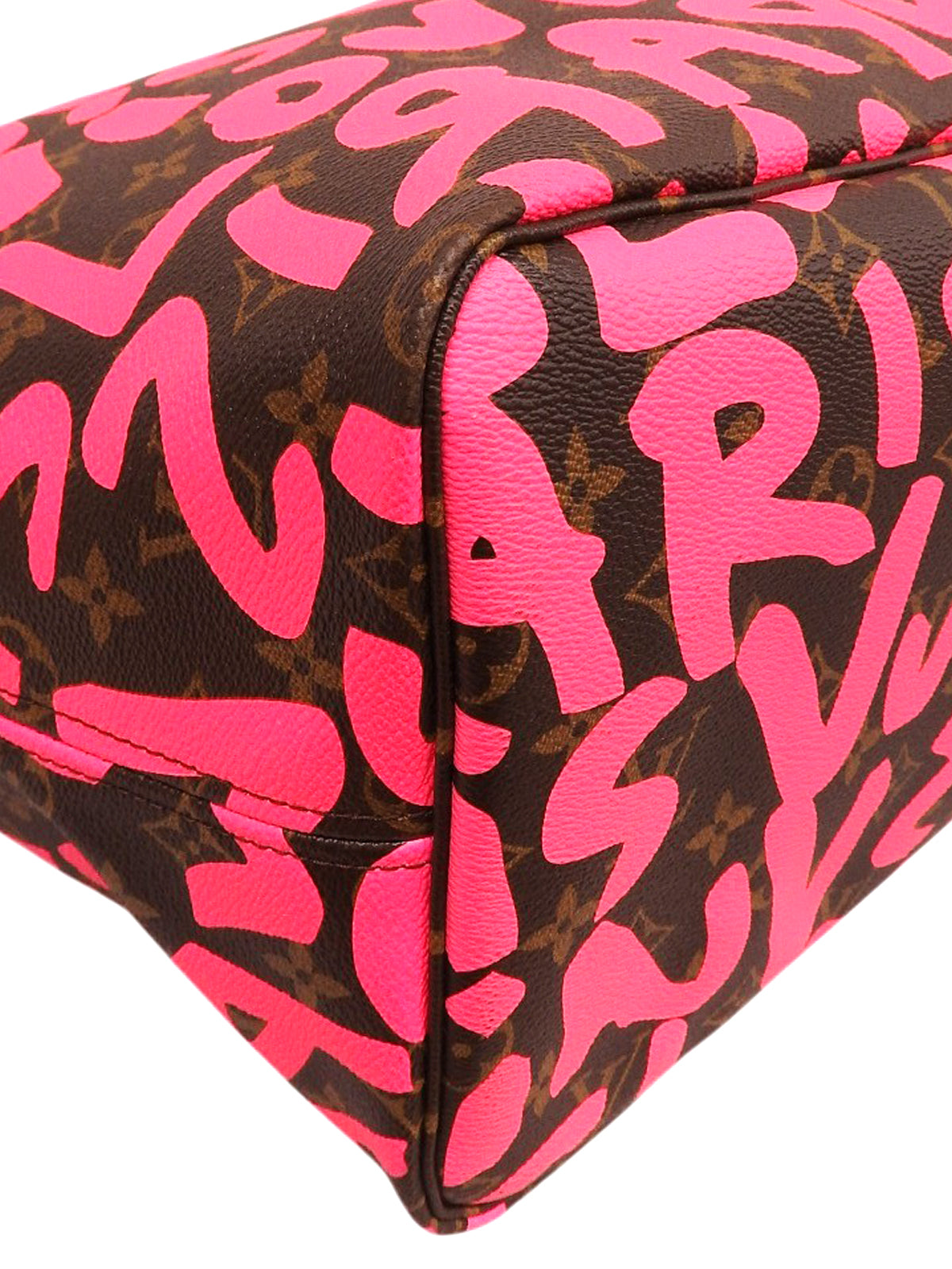 2009 Monogram Graffiti Neverfull GM Pink/Brown