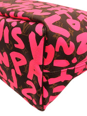 2009 Monogram Graffiti Neverfull GM Pink/Brown