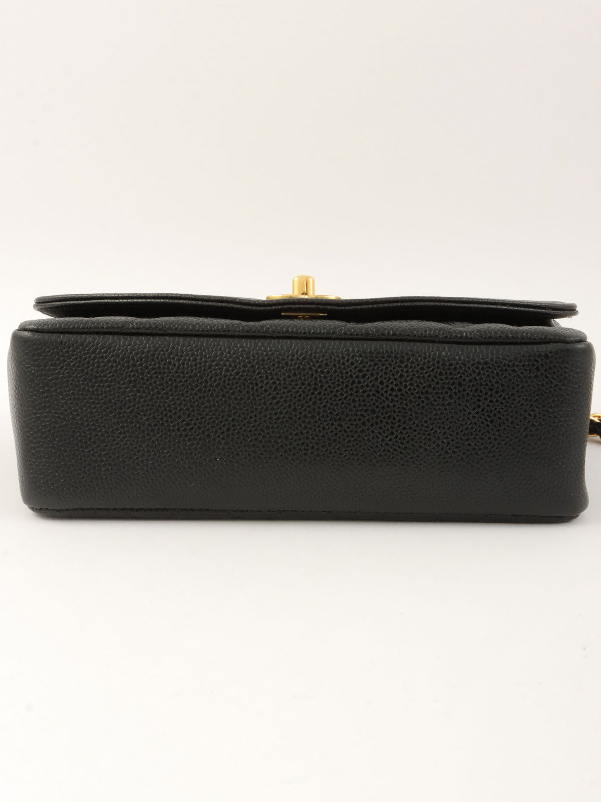 1995年頃製 キャビアスキンダイアナフラップチェーンバッグ22cm ブラック