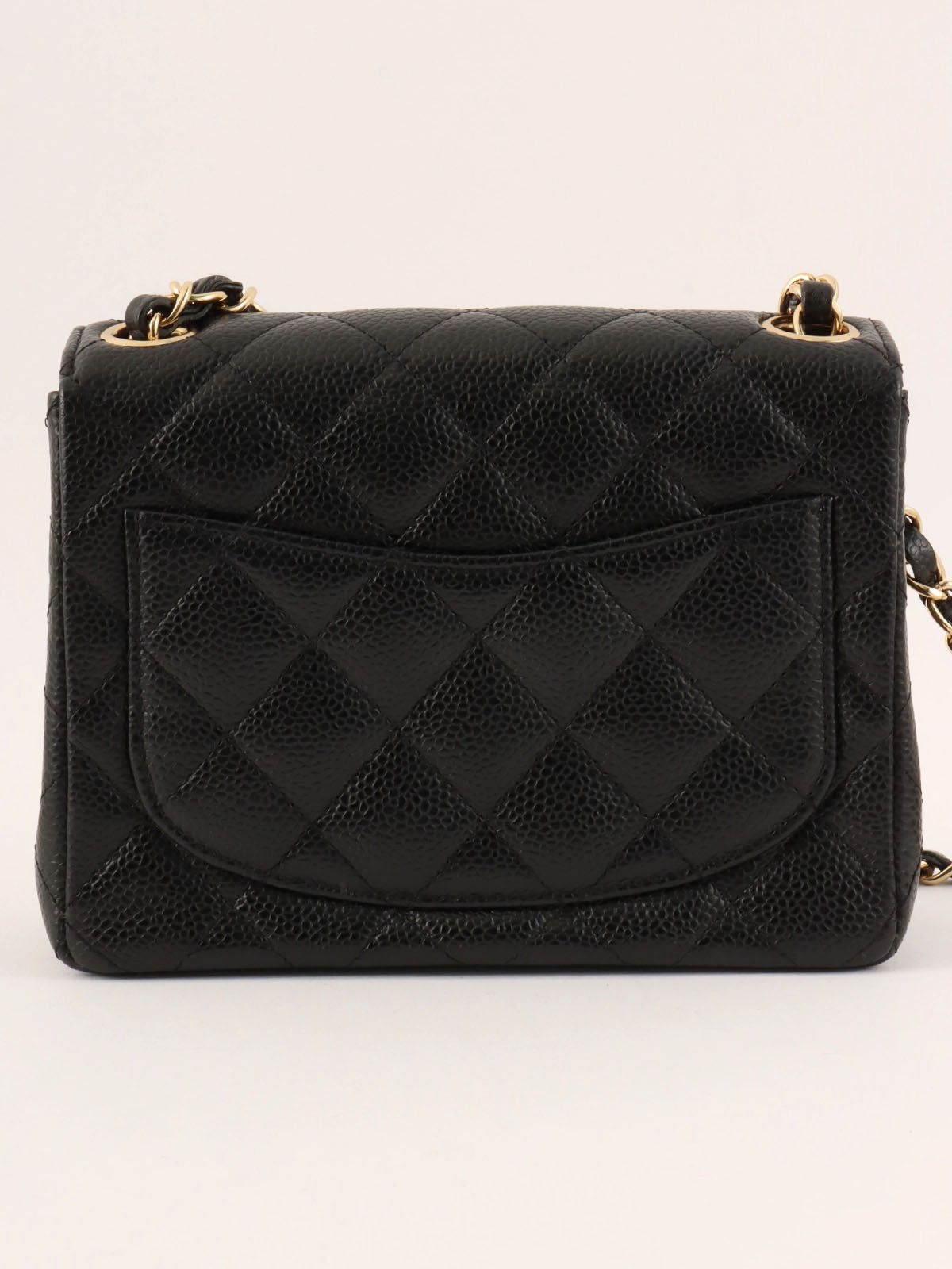 2005 Caviar Skin Classic Flap Chain Bag Mini Black