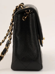2005 Caviar Skin Classic Flap Chain Bag Mini Black