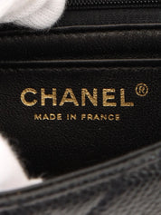 2005 Caviar Skin Classic Flap Chain Bag Mini Black