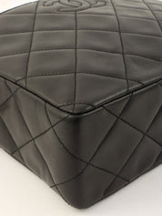 1997 CC Mark Stitch Matelasse Shoulder Bag Black