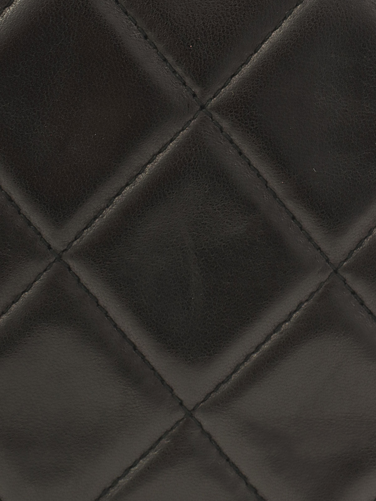 1997 CC Mark Stitch Matelasse Shoulder Bag Black