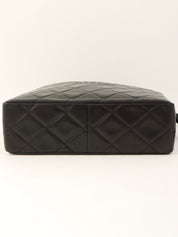 1997 CC Mark Stitch Matelasse Shoulder Bag Black