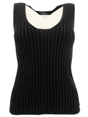 2002年製 スクエアロゴプレートノースリーブトップス ブラック