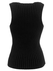 2002年製 スクエアロゴプレートノースリーブトップス ブラック