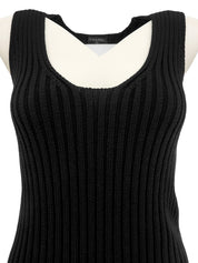 2002年製 スクエアロゴプレートノースリーブトップス ブラック