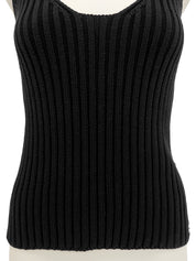 2002年製 スクエアロゴプレートノースリーブトップス ブラック