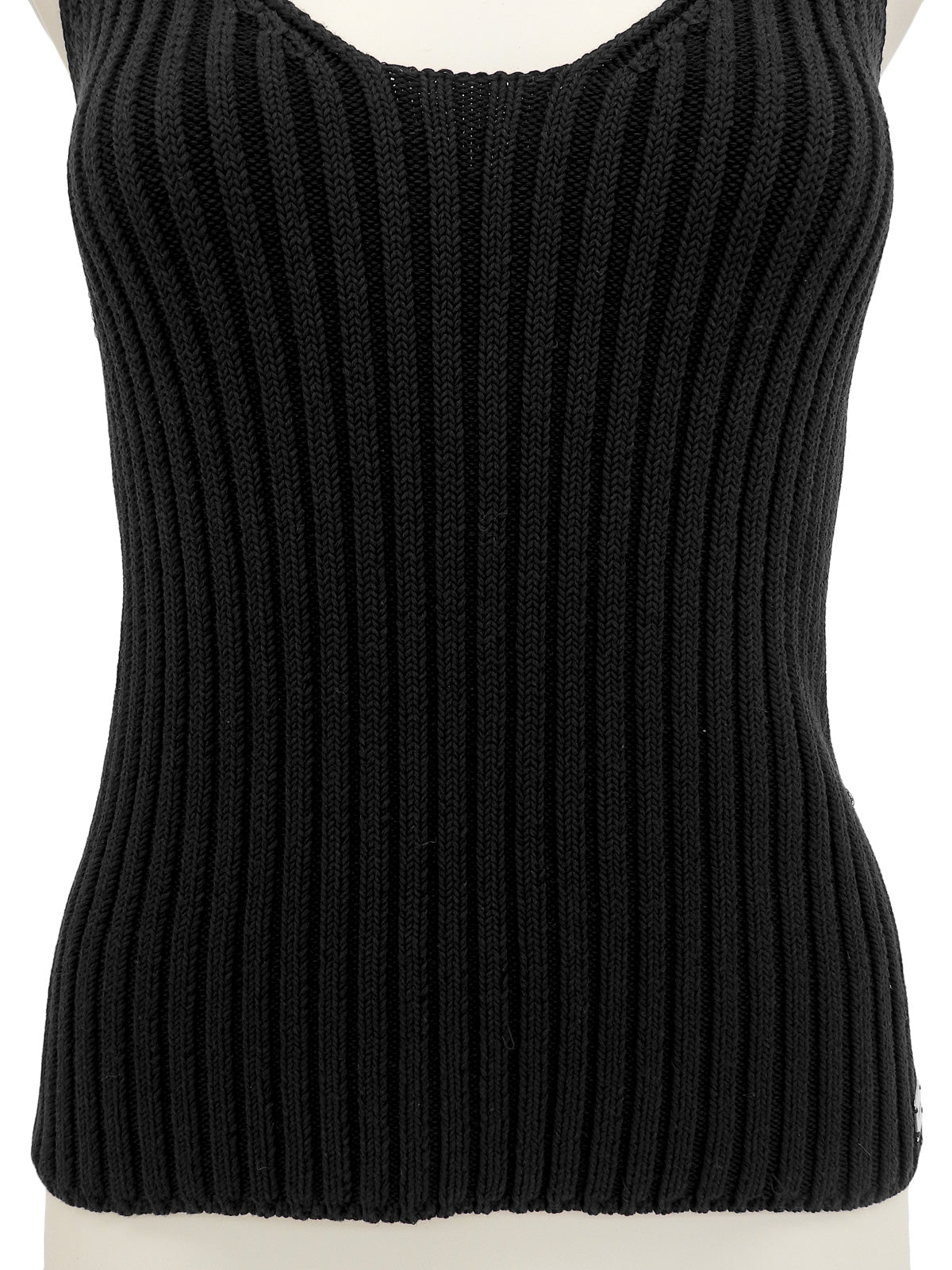 2002年製 スクエアロゴプレートノースリーブトップス ブラック