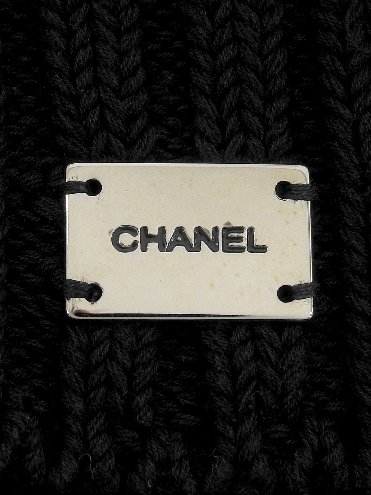 2002年製 スクエアロゴプレートノースリーブトップス ブラック