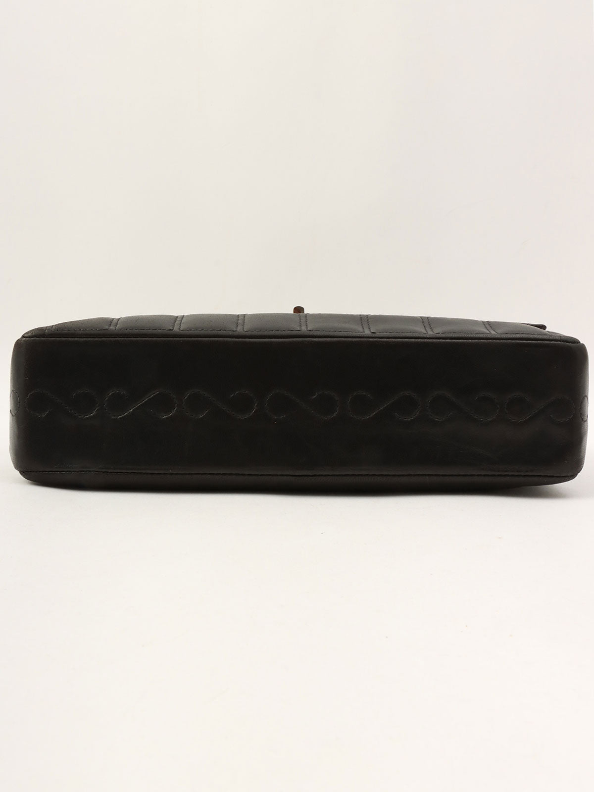 Circa 2000 Chanel Chocolate Bar 2.55 CC Mark Chain Bag, Black