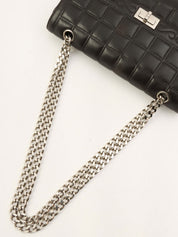 Circa 2000 Chanel Chocolate Bar 2.55 CC Mark Chain Bag, Black