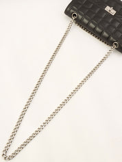 Circa 2000 Chanel Chocolate Bar 2.55 CC Mark Chain Bag, Black